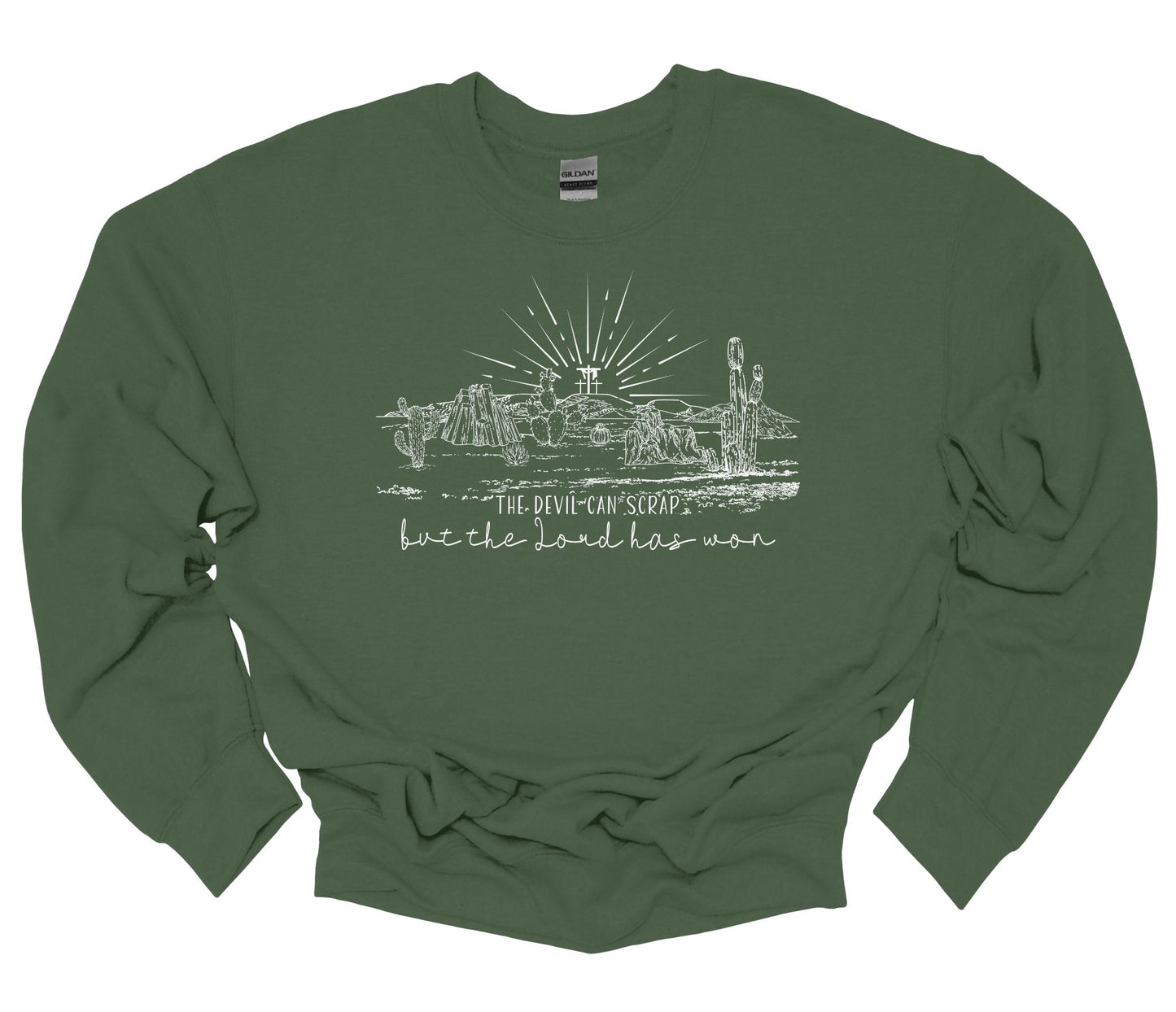 THE DEVIL CAN SCRAP BUT THE LORD HAS WON CREWNECK