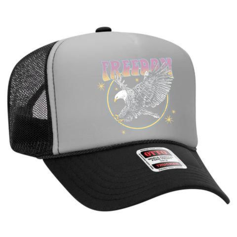 FREEDOM - BLACK/GREY TRUCKER HAT