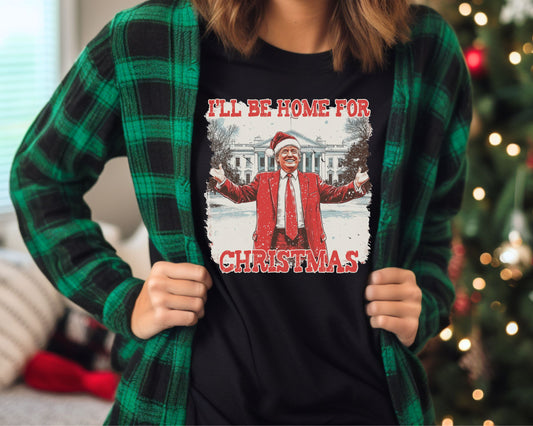 I'LL BE HOME FOR CHRISTMAS TEE