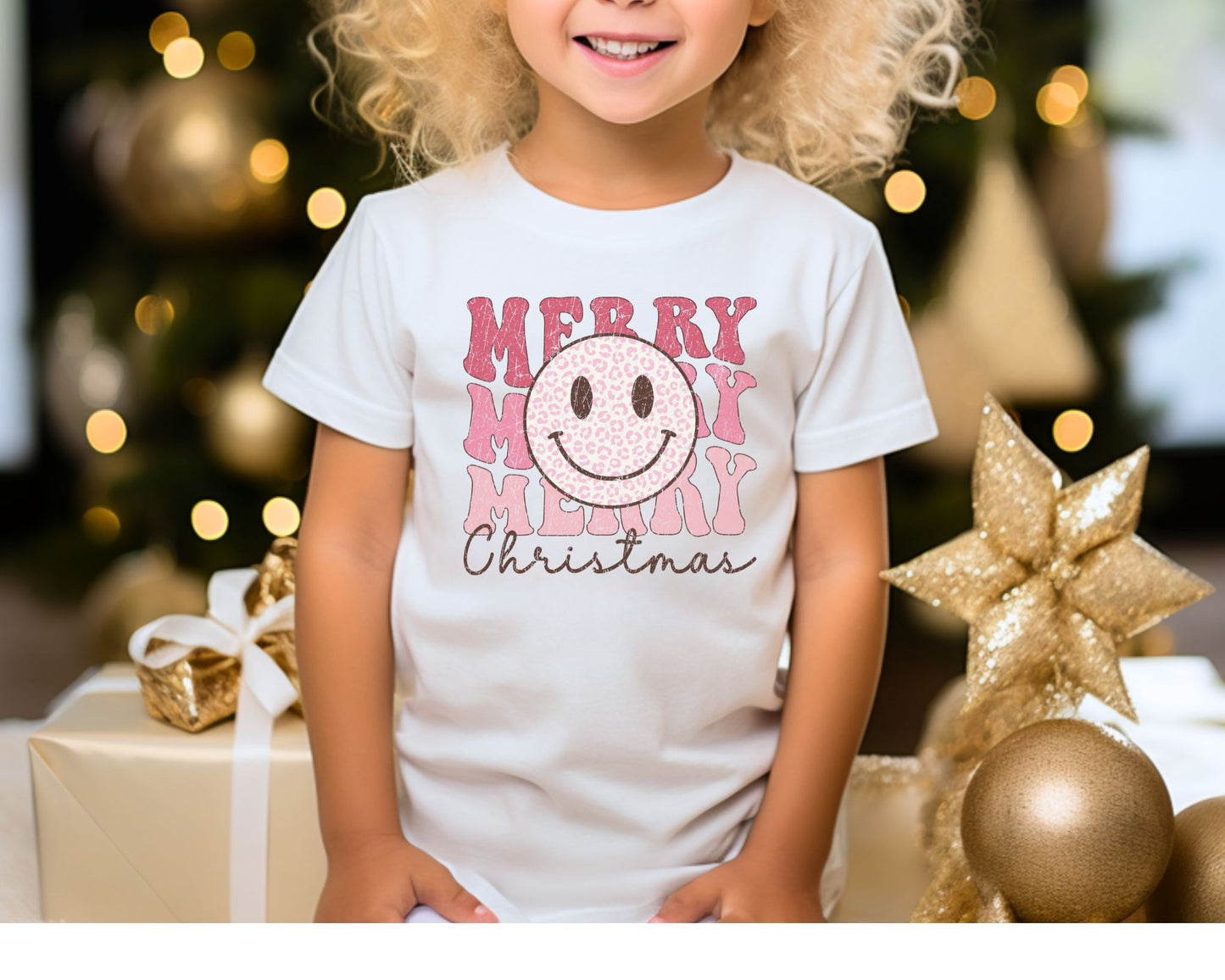 MERRY CHRISTMAS SMILEY TEE