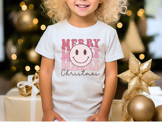 MERRY CHRISTMAS SMILEY TEE