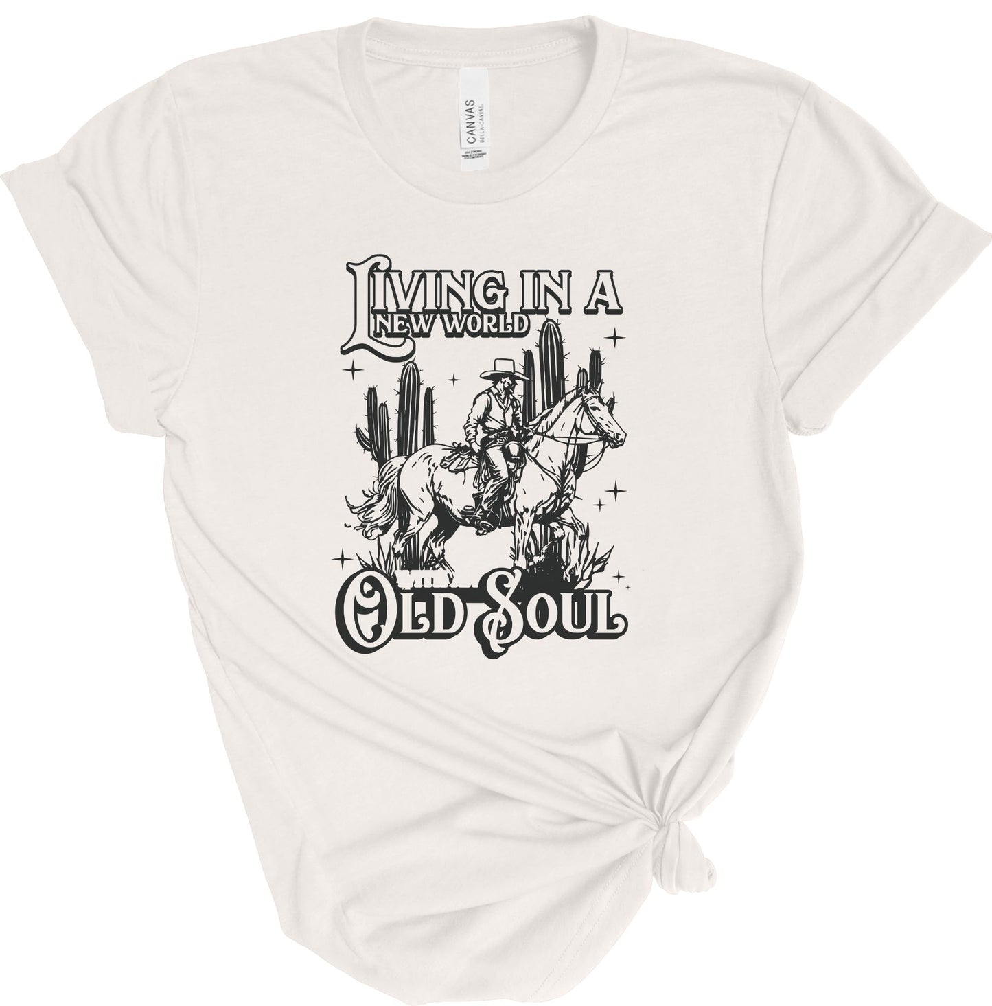 LIVING IN A NEW WORLD WITH AN OLD SOUL TEE