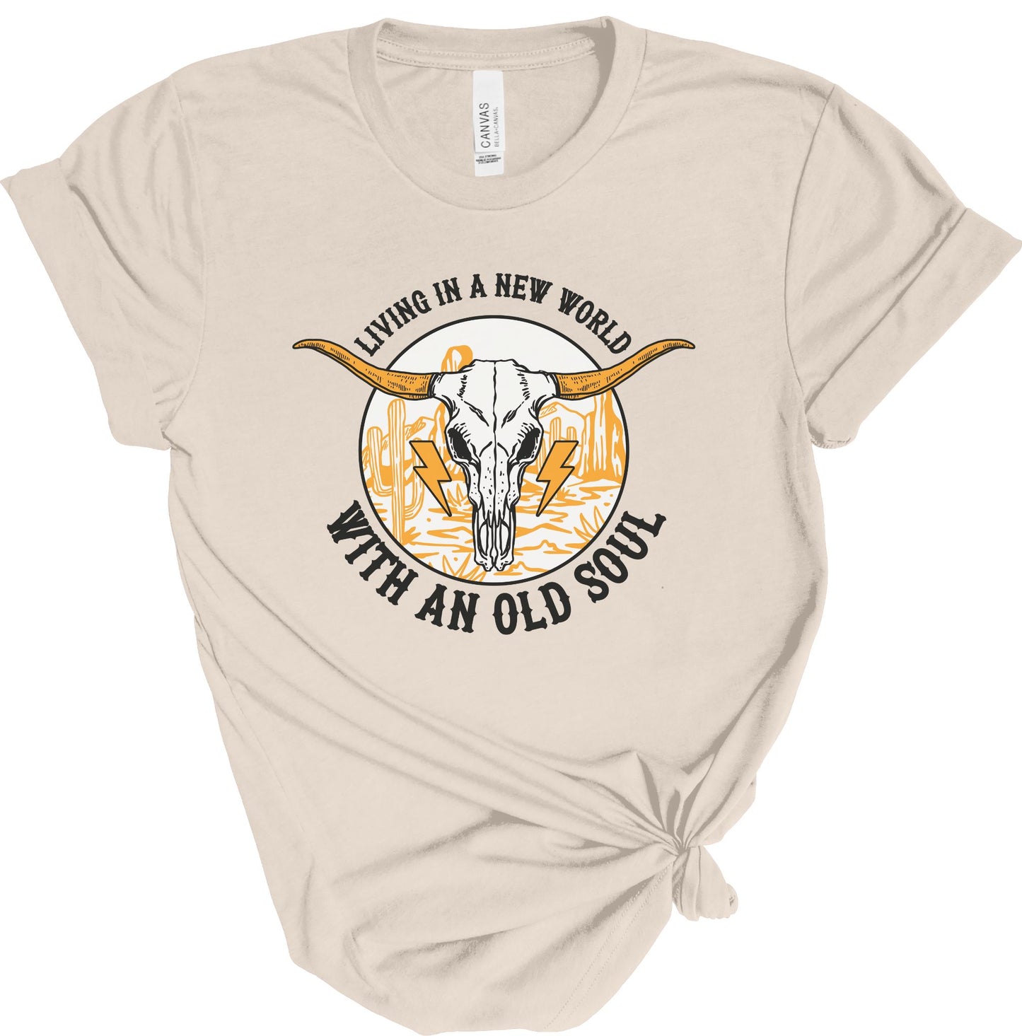 LIVING IN A NEW WORLD WITH AN OLD SOUL TEE