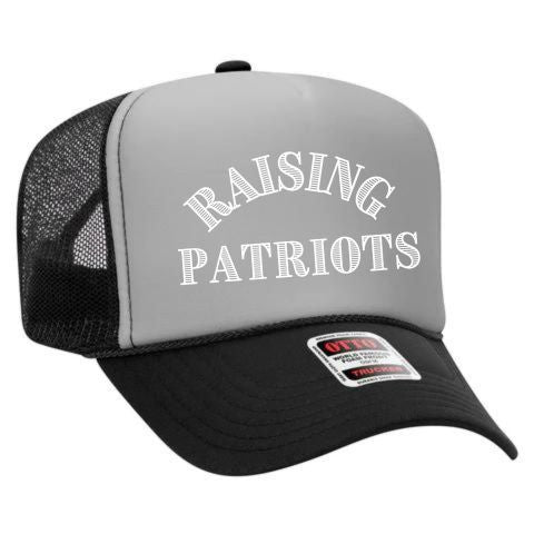 RAISING PATRIOTS - BLACK/GREY TRUCKER HAT