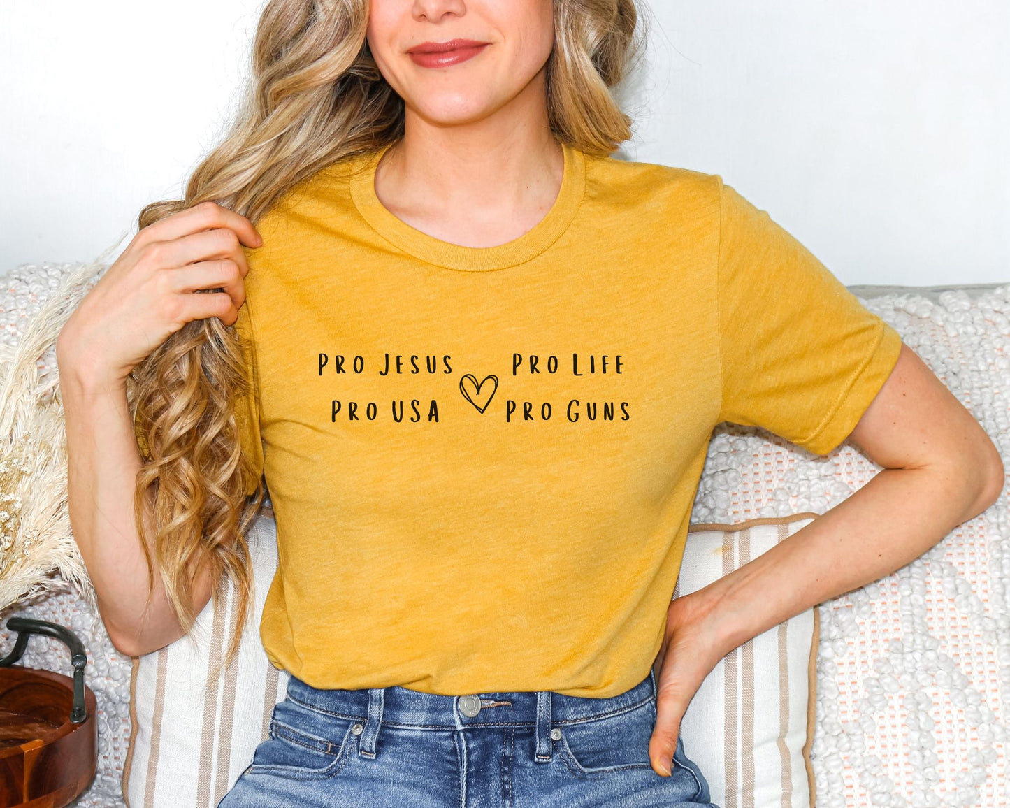 PRO JESUS PRO LIFE PRO USA PRO GUNS TEE