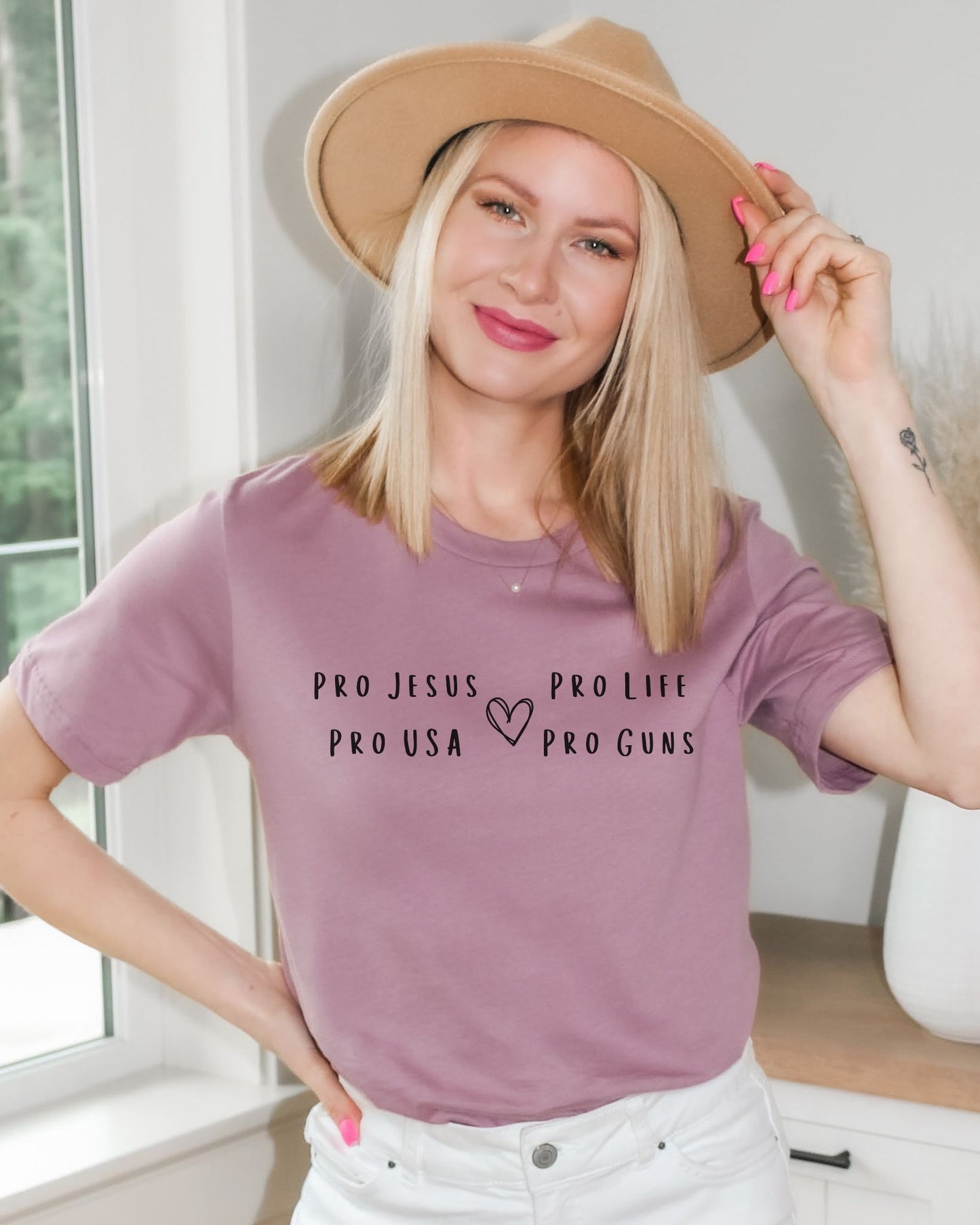PRO JESUS PRO LIFE PRO USA PRO GUNS TEE