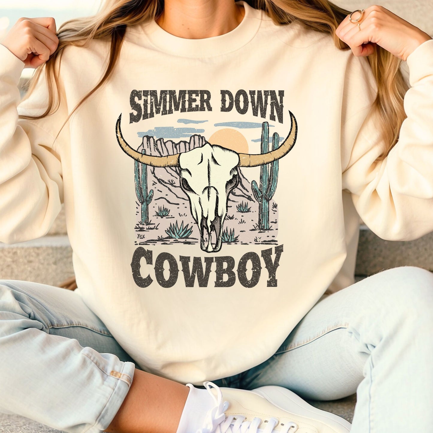 SIMMER DOWN COWBOY CREWNECK