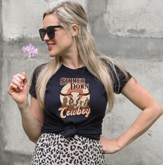 SIMMER DOWN COWBOY TEE