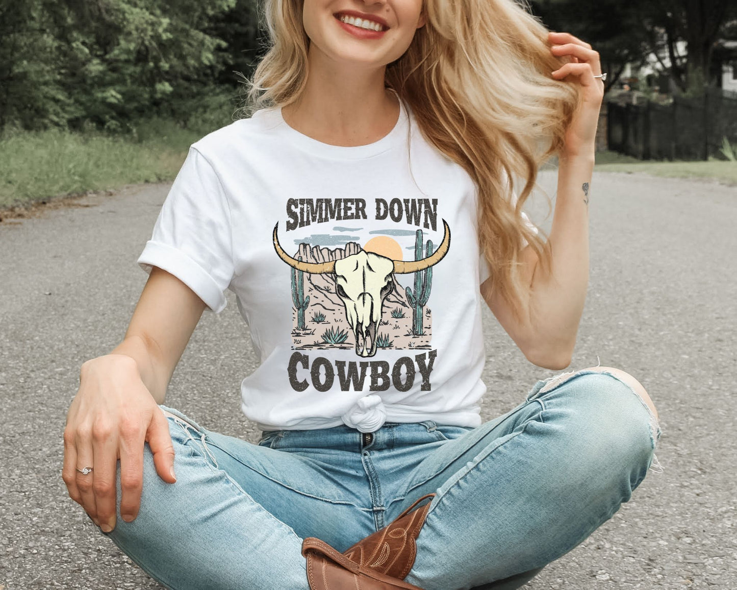 SIMMER DOWN COWBOY TEE