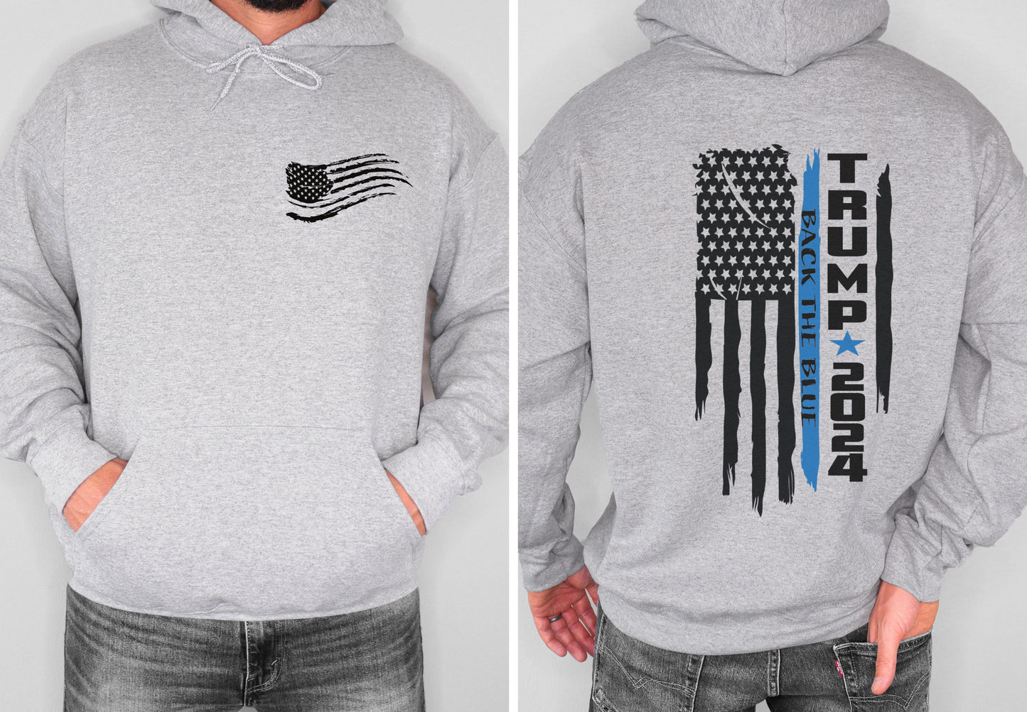 TRUMP BACK THE BLUE HOODIE