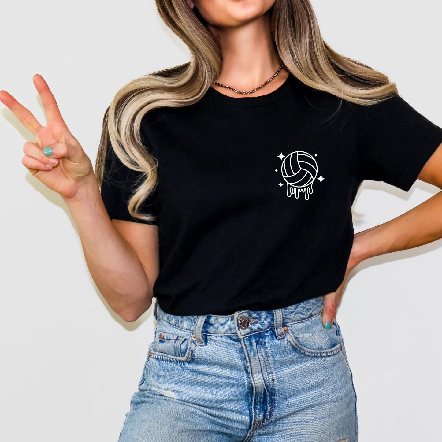 SOFT SERVE VOLLEYBALL - WHITE PRINT TEE