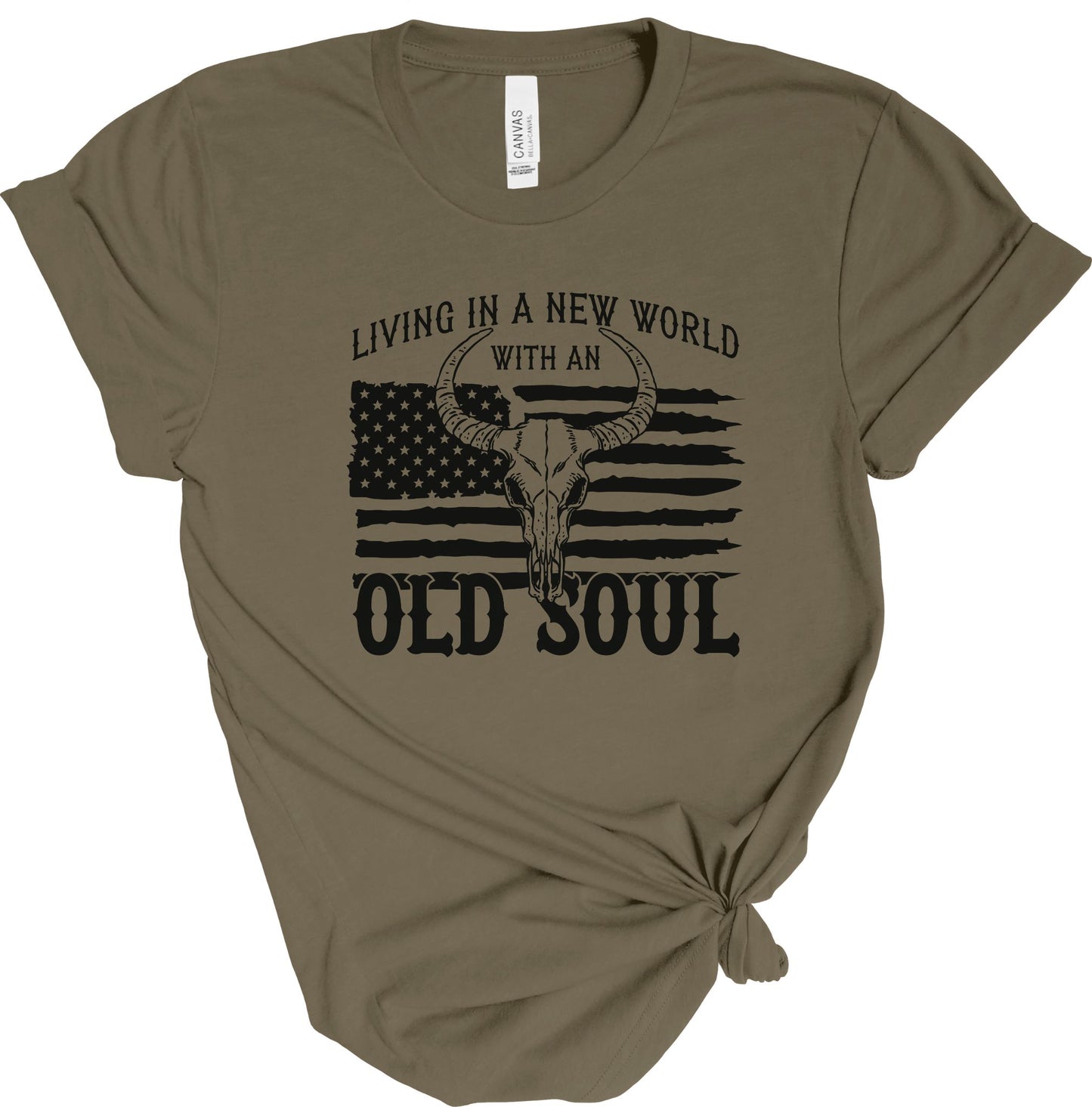 LIVING IN A NEW WORLD WITH AN OLD SOUL TEE